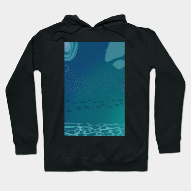 Blue Ocean Background Hoodie by aquaticrain